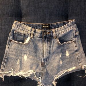 Nasty gal distressed denim shorts